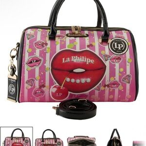 Pink Graphic Satchel